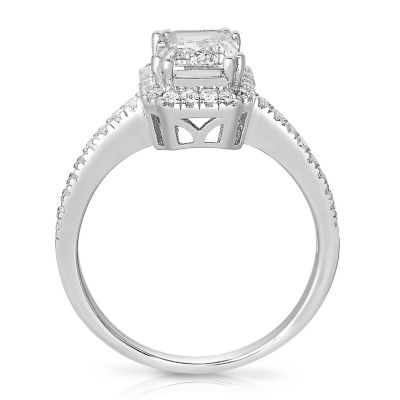Sterling Silver Asscher-cut Cubic Zirconia Ring