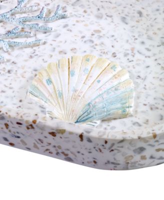 Coastal Terrazzo Stone Chips Resin Bathroom Tray