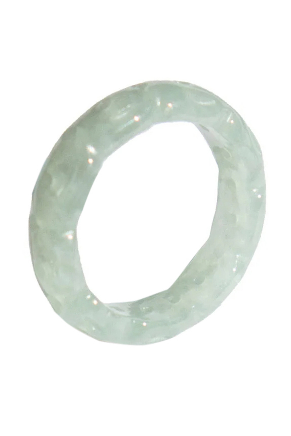 Weave &#x2014; Off White Jade Ring - White