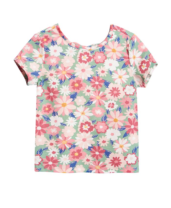 Epic Threads Little Girls Short Sleeve Floral Print T-shirt - Macy's