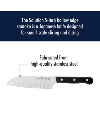 HENCKELS Solution 5" Hollow Edge Santoku Knife