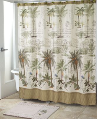 Colony Palm Tree Printed Shower Curtain, 72" x 72"