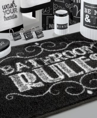 Chalk It Up Vintage Inspired Nylon Bath Rug, 20" x 30"