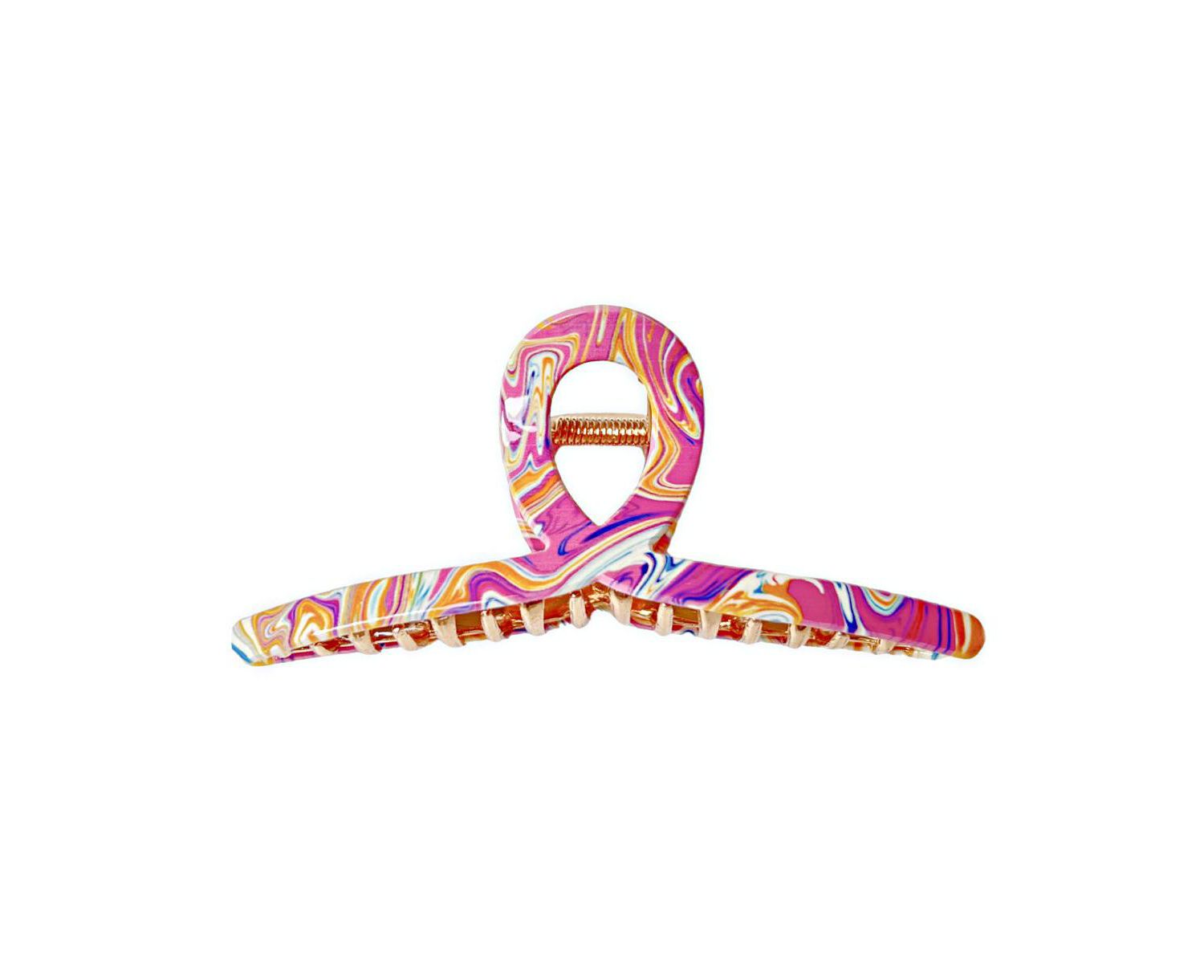 Looped Claw Clip - Swirl
