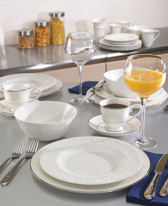 Lenox Opal Innocence Carved 4Piece Accent Plate Set Macy's