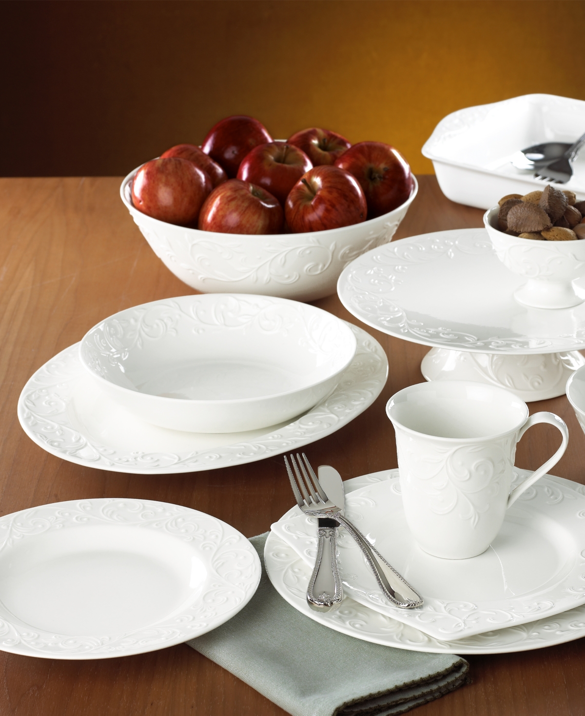 Lenox Opal Innocence Carved Pasta Bowls, Set Of 4