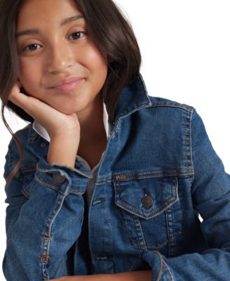 Big Girls Lightweight Denim Trucker Jacket