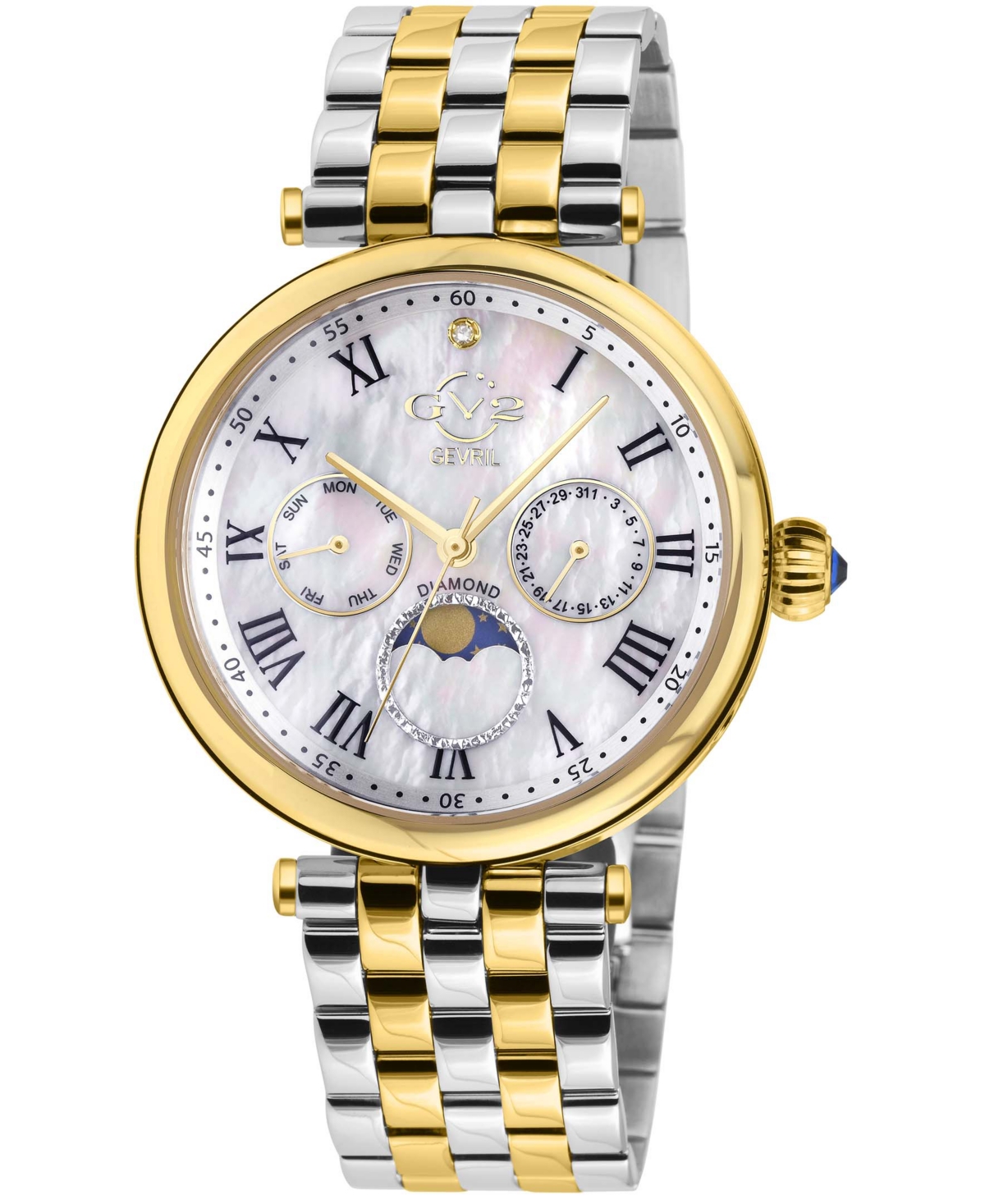 Gv2 By Gevril Women's Florence Swiss Quartz Two-tone Stainless Steel Watch 36mm In Two Tone