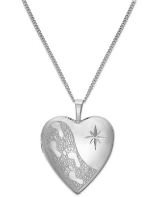 footprints locket necklace