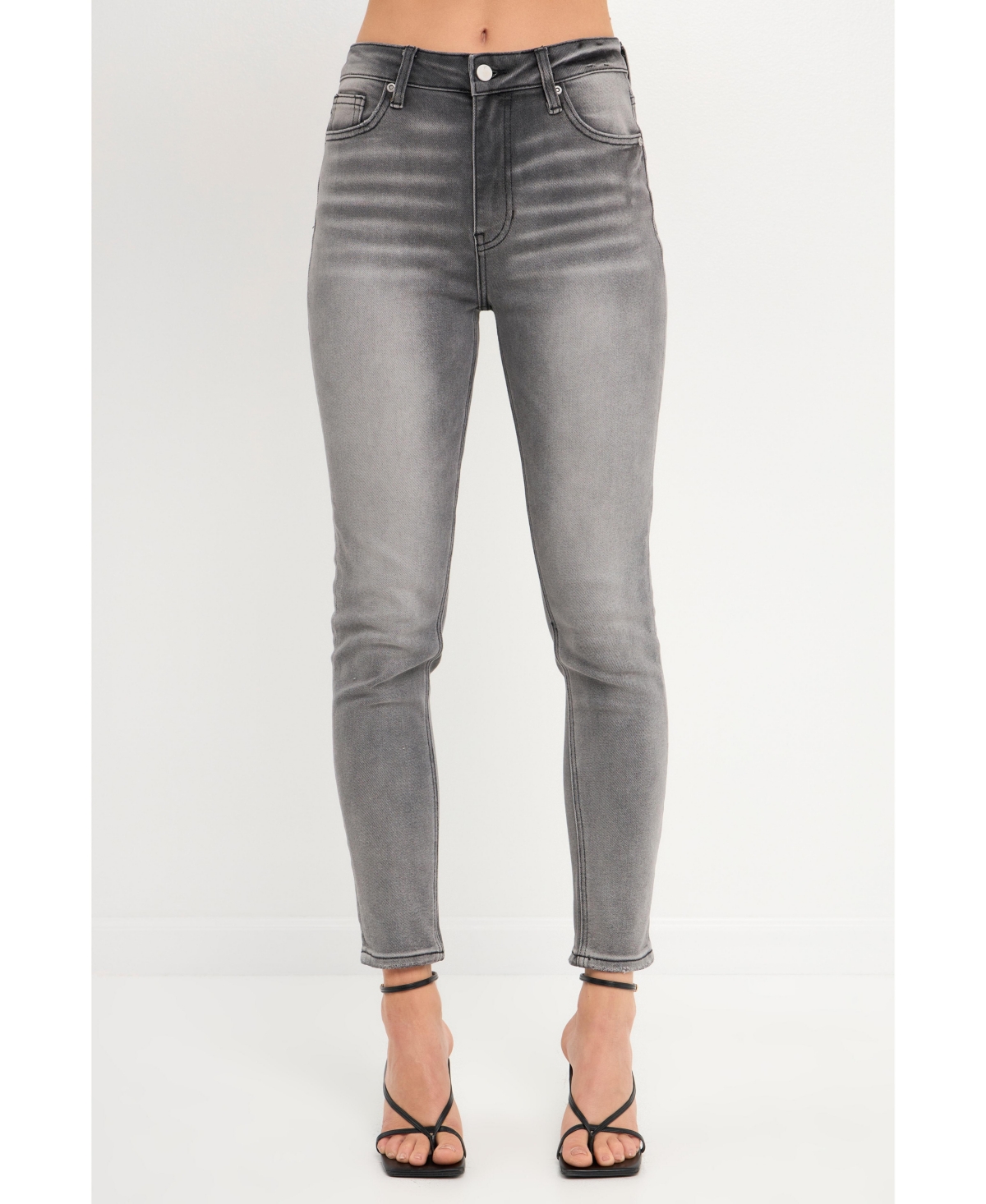 Women's Midi Rise Skinny Jeans - Grey