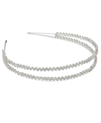 I.N.C. International Concepts - Silver-Tone Crystal Double-Row Headband