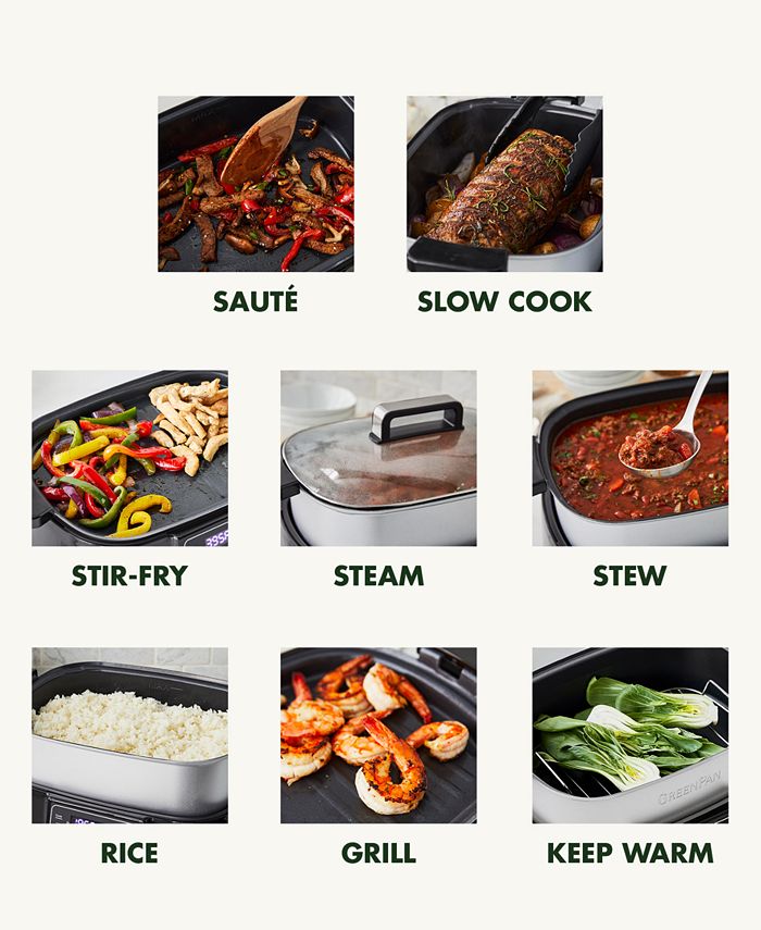 GreenPan Bistro Noir MultiFunction Deluxe Electric Skillet Macy