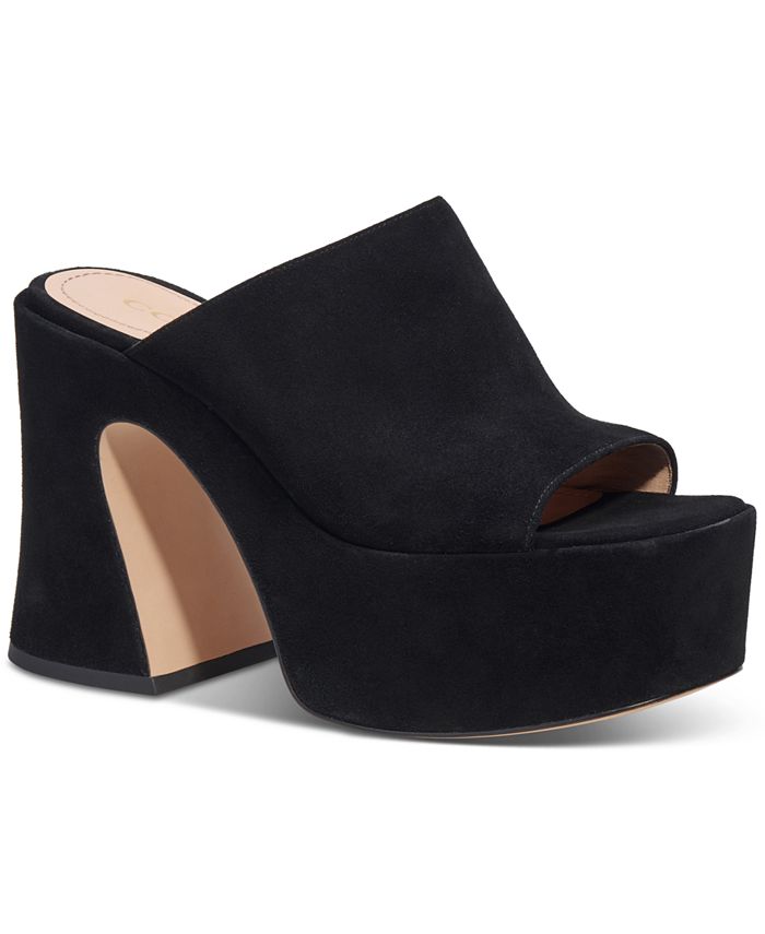 Macy's black platform store sandals