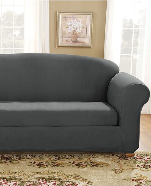 Sure Fit Stretch Suede Box Cushion Sofa Slipcover Reviews