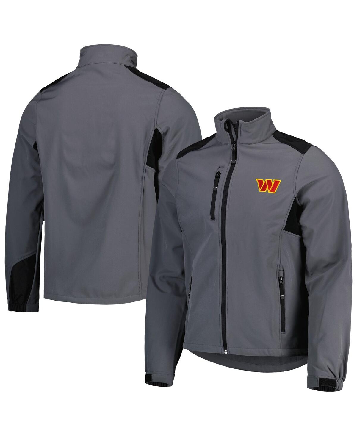 Men's Dunbrooke Charcoal Washington Commanders Softshell Fleece Full-Zip Jacket - Charcoal