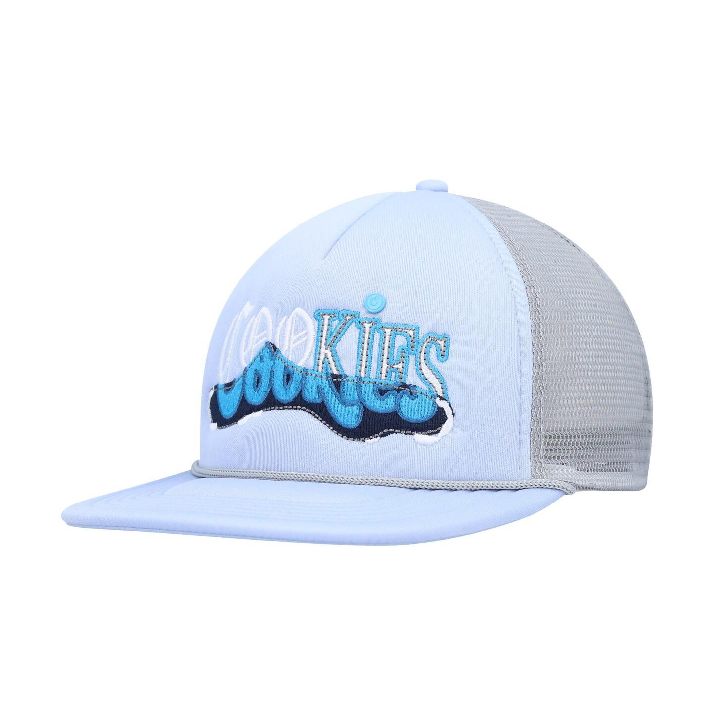 Мужская кепка Cookies Light Blue, Gray Upper Echelon Trucker Snapback Hat — фото 1