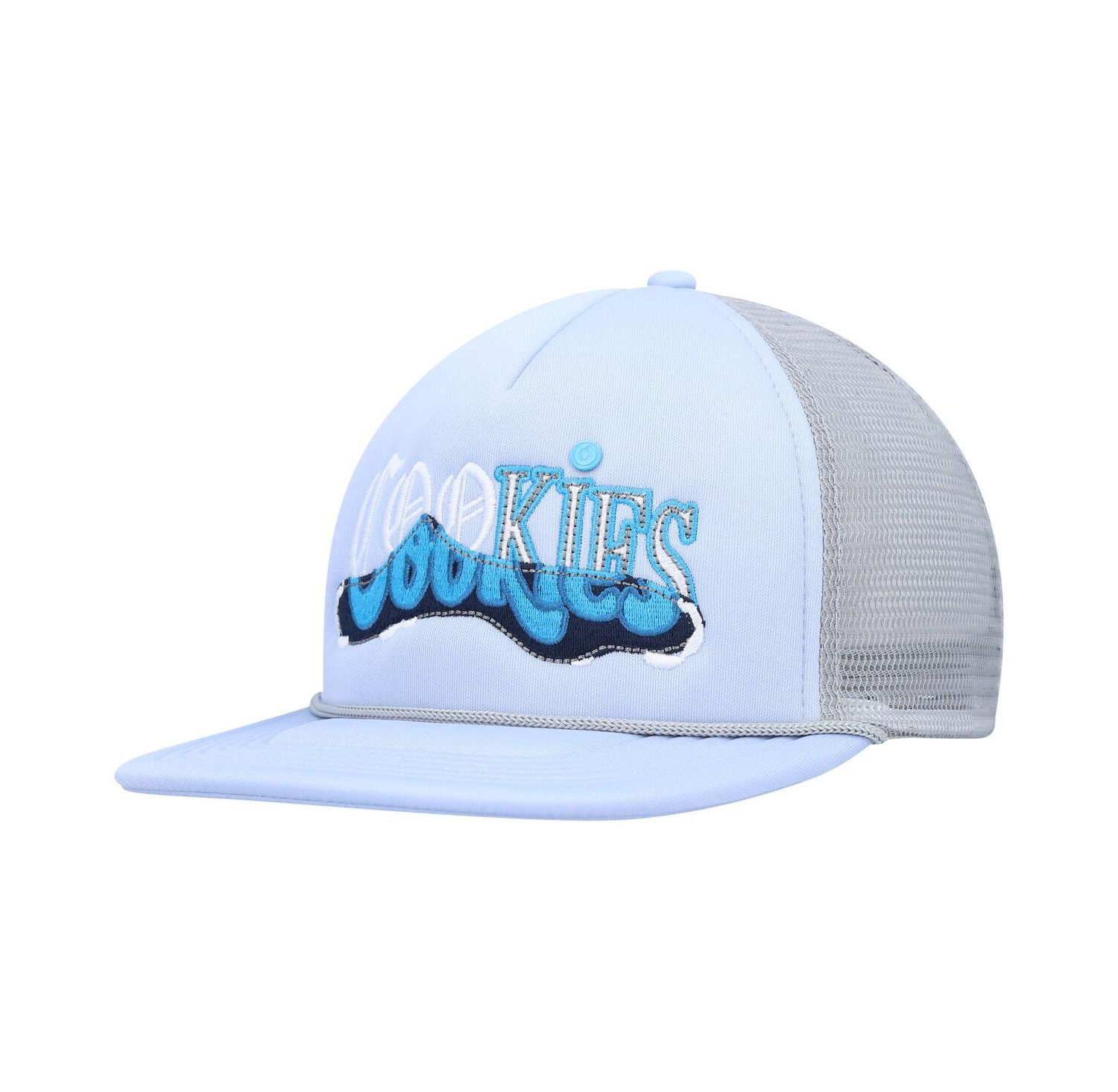 Men's Light Blue, Gray Upper Echelon Trucker Snapback Hat