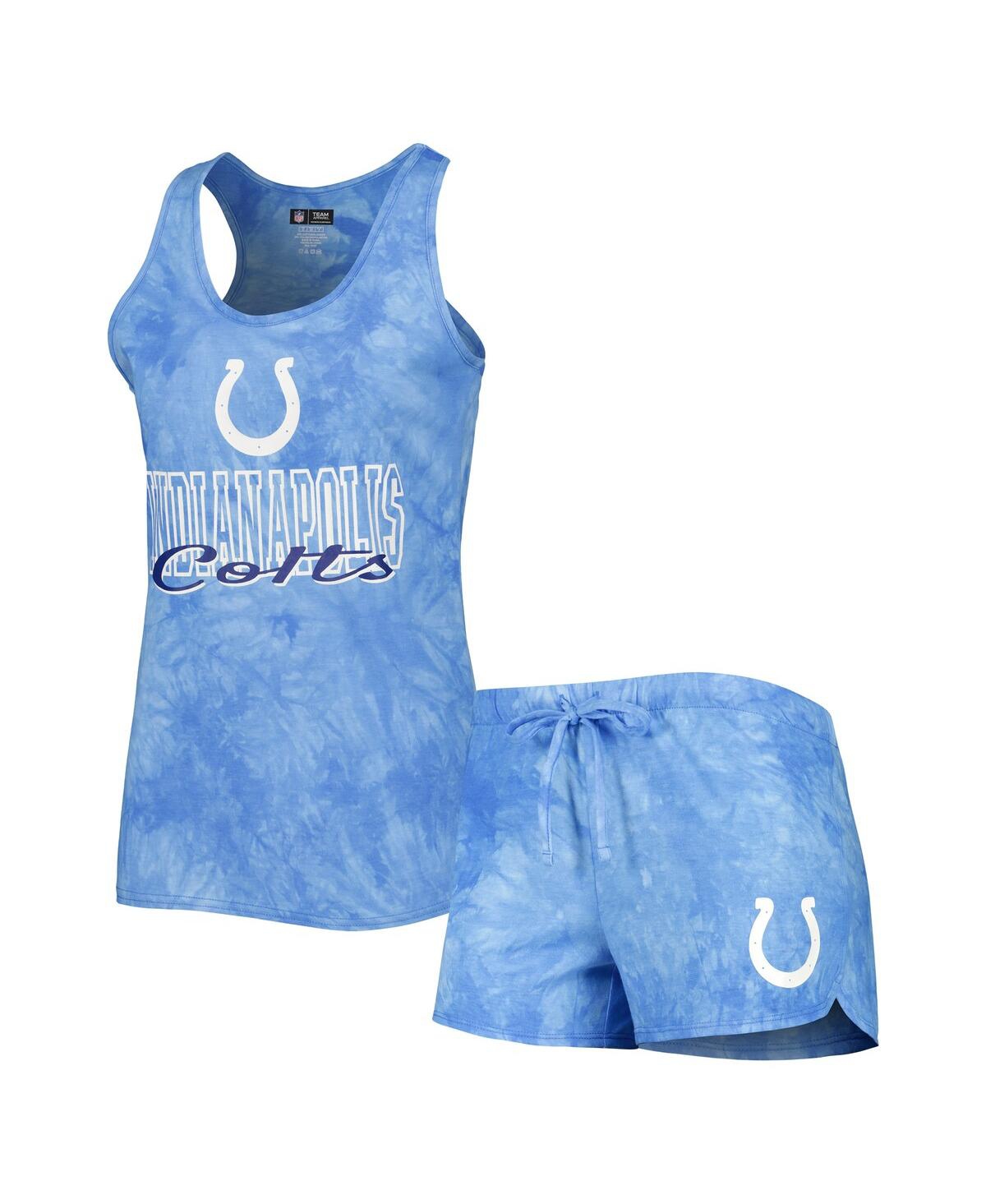Shop Concepts Sport Women's  Royal Indianapolis Colts Billboard Scoop Neck Racerback Tank And Shorts Sleep