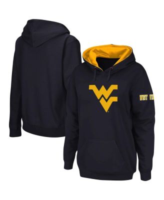 Women's Navy West Virginia Mountaineers Team Big Logo Pullover Hoodie