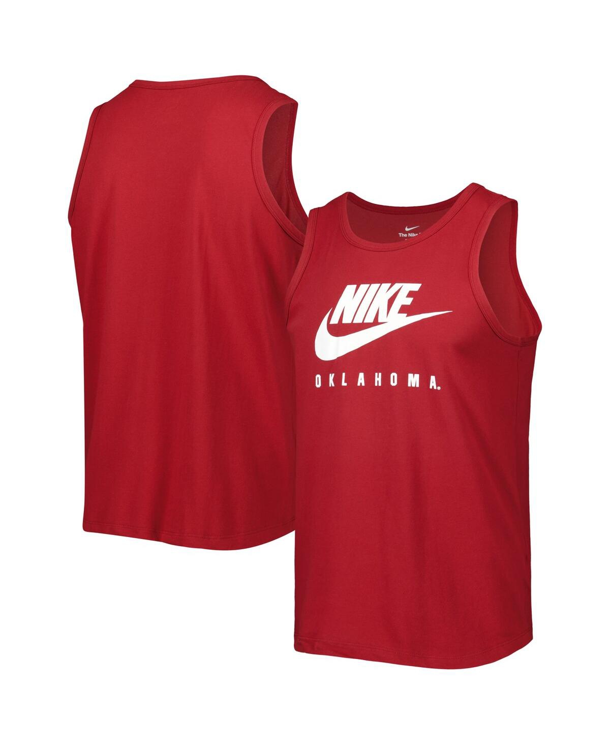 Men's NikeOklahoma Sooners Futura Performance Scoop Neck Tank Top - Crimson