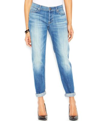 7 For All Mankind Josefina Boyfriend popular Mid Rise Medium Wash Jeans