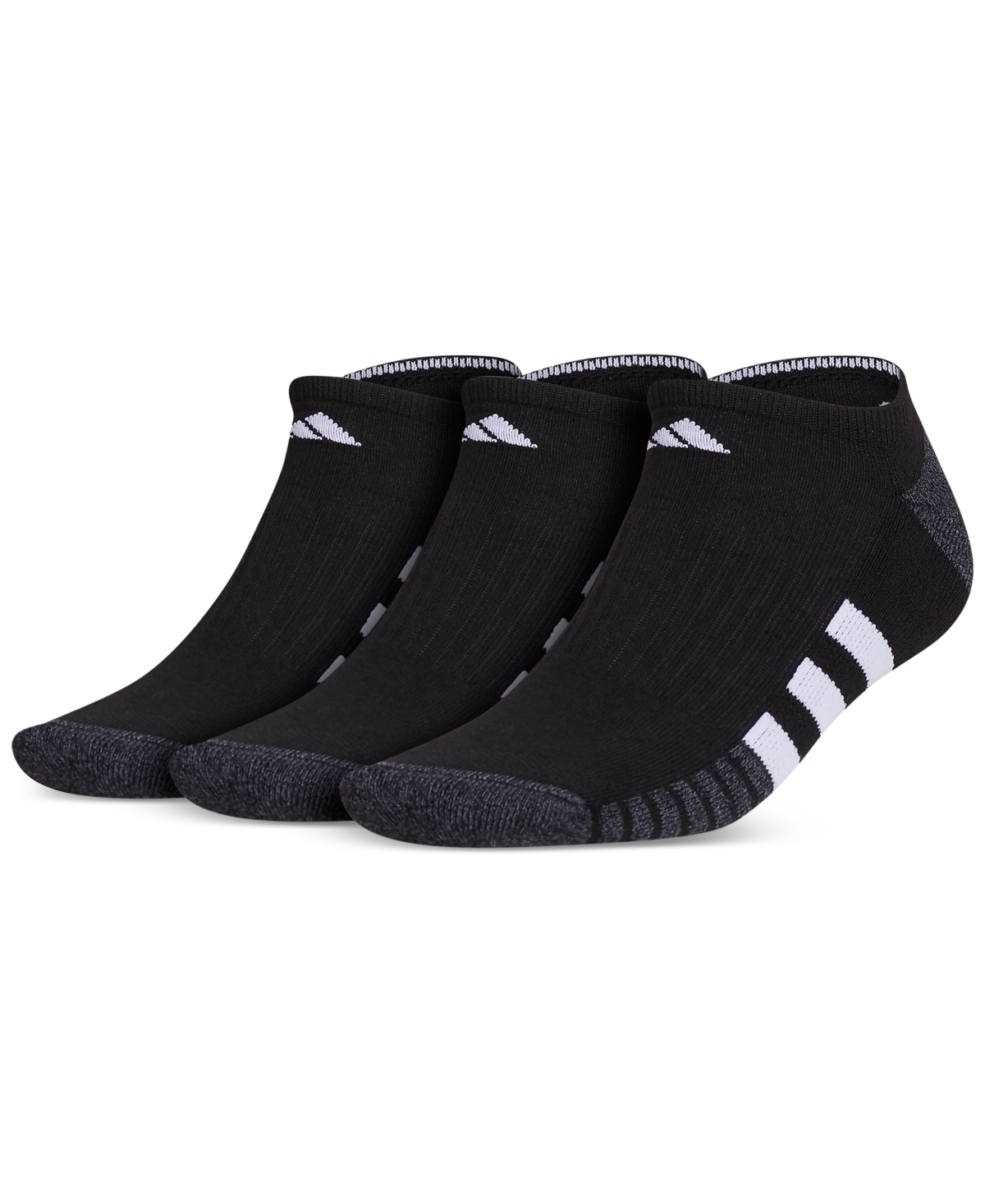 Adidas Originals Men's 3-pk. Cushioned No-show Logo Socks In Black