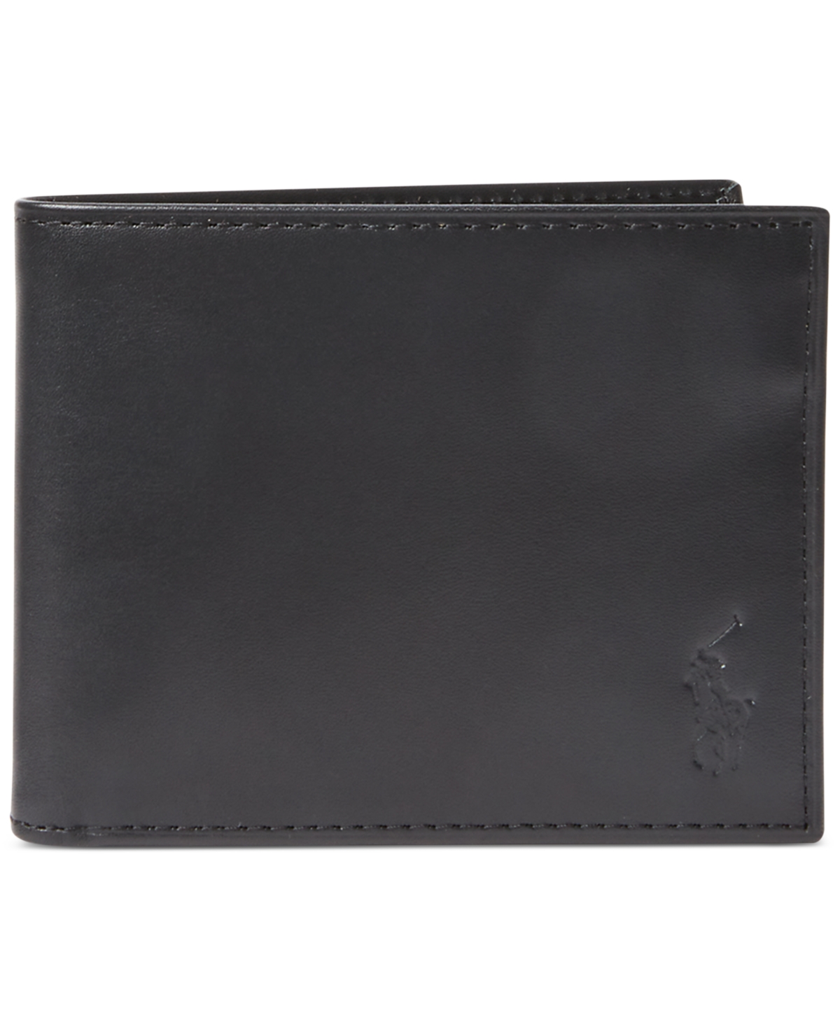 Polo Ralph Lauren Men's Burnished Leather Passcase In Black