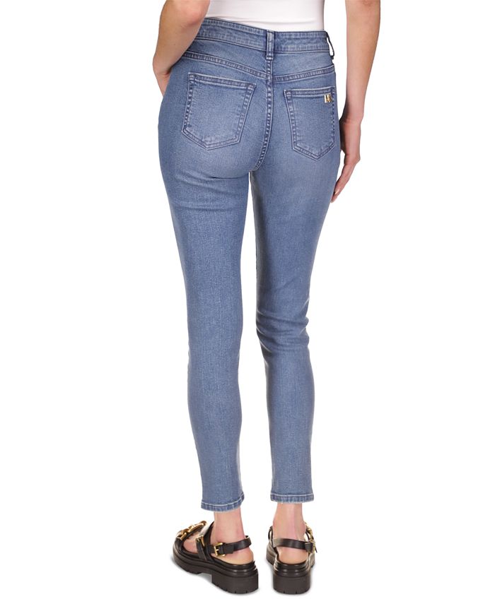 Michael Kors Women's High Rise Crop Skinny Selma Jeans Blue Size 24W