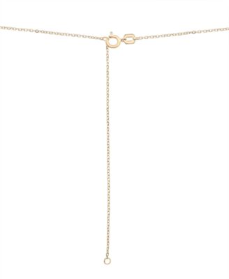 Diamond Knot-Frame Solitaire Pendant Necklace (1/3 ct. t.w.) in 14k Gold, 15" + 3" extender