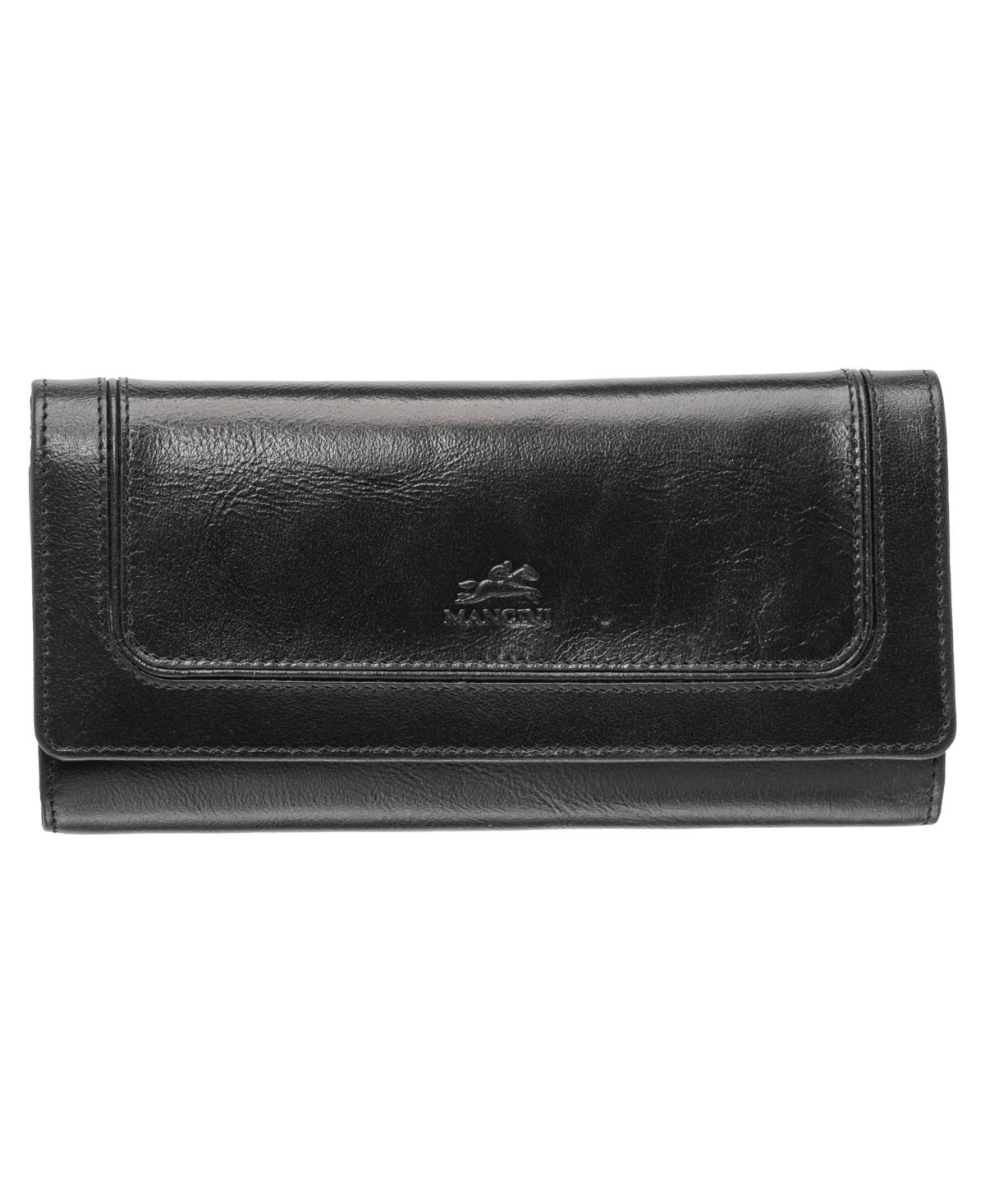 Mancini South Beach Rfid Secure Trifold Wallet In Black