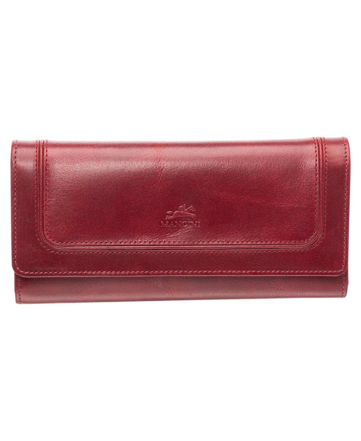 Mancini South Beach Rfid Secure Trifold Wallet In Red