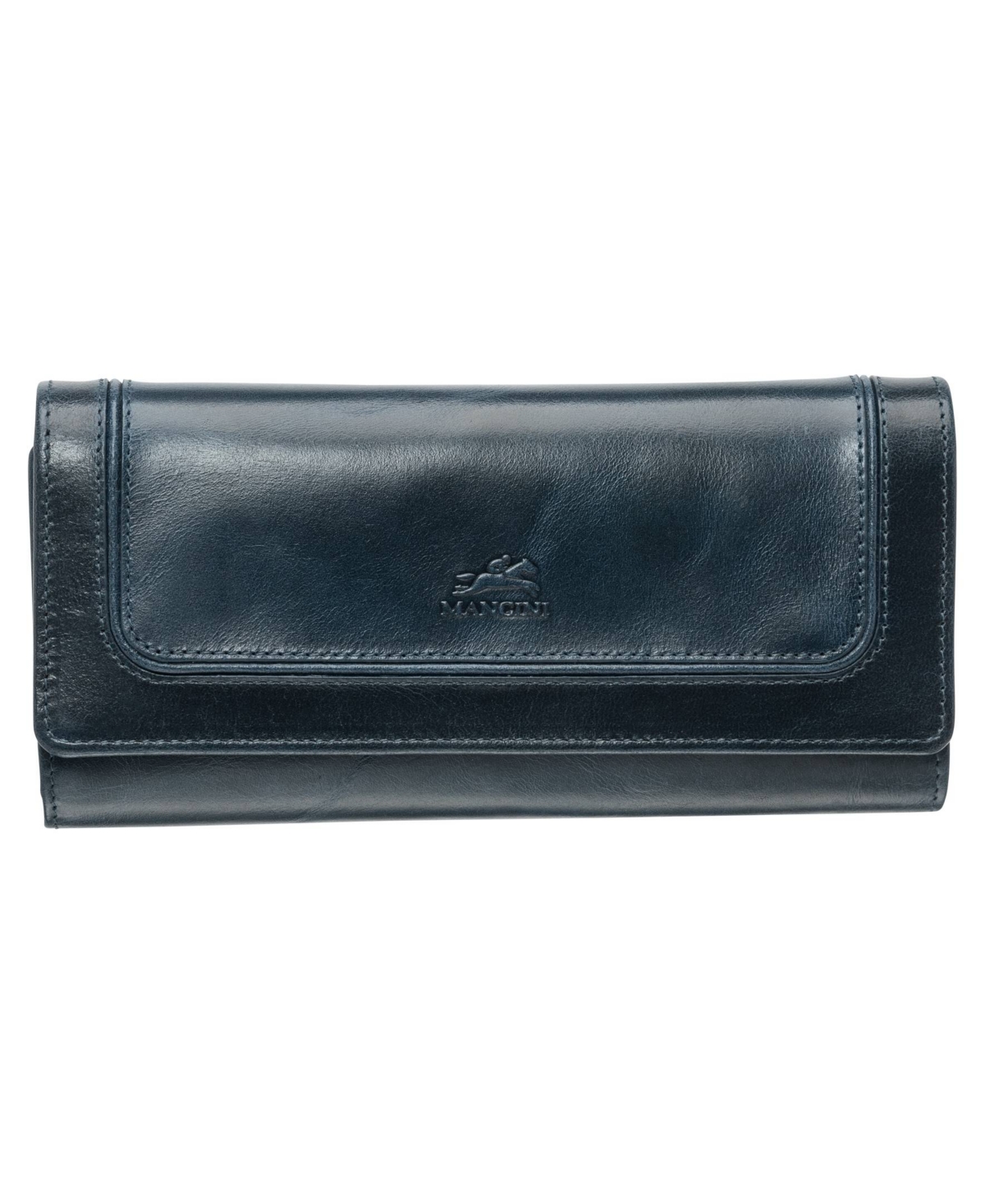 Mancini South Beach Rfid Secure Trifold Wallet In Blue