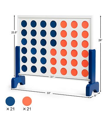 Giant 4in A Row Game - 4in A Row Game, Height Adjustable Giant 4-to-Score Game - Indoor/Outdoor * Set * Release Slider, Ideal Birthday Gifts For 3+ Years Old Boys & Girls