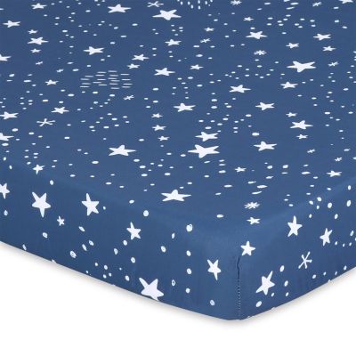 Pack n Play, Mini Crib, Portable Crib or Fitted Playard Sheets for Baby Boy, 3 Pack Set, Navy, White & Blue Nautical Print