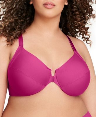 Women's Plus Size Front Close Wonder Wire Bra with Smoothing Back 1247
