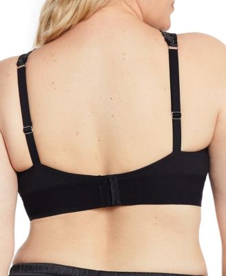 Plus Size Full Figure Bramour Lexington Lace Plunge Wireless Bralette 7013