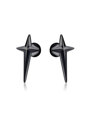 Stainless Steel Cross Stud Earrings