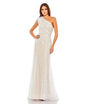chinese dress ladies One Shoulder Lace Maxi Black / M