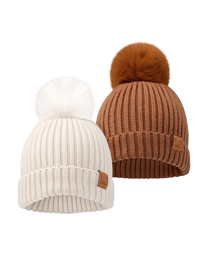 KeaBabies 2pk Baby Hats, Baby Beanies, Newborn Hats for Baby Girls
