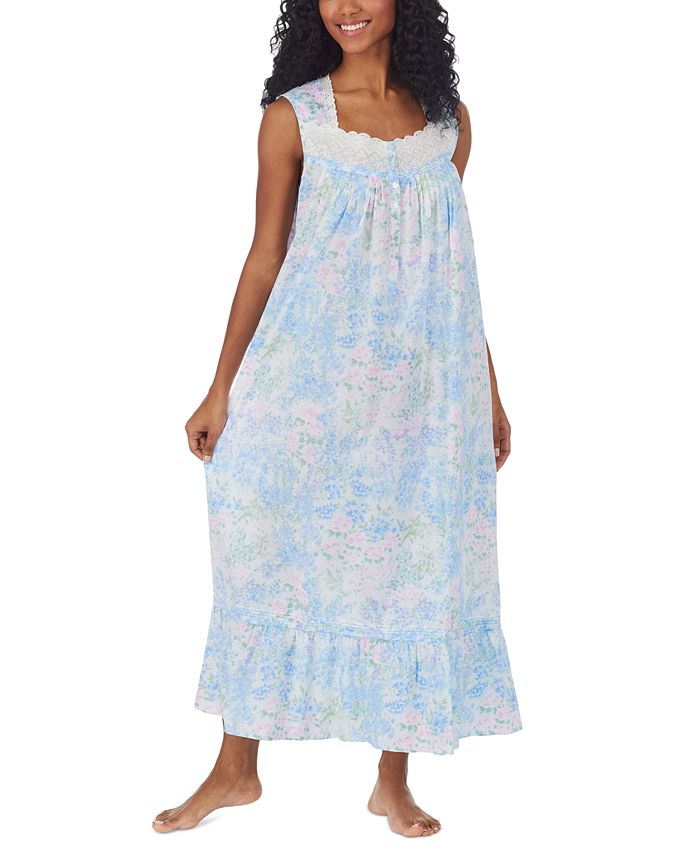 Eileen West Printed Cotton Lawn Ballet Nightgown - Macy's