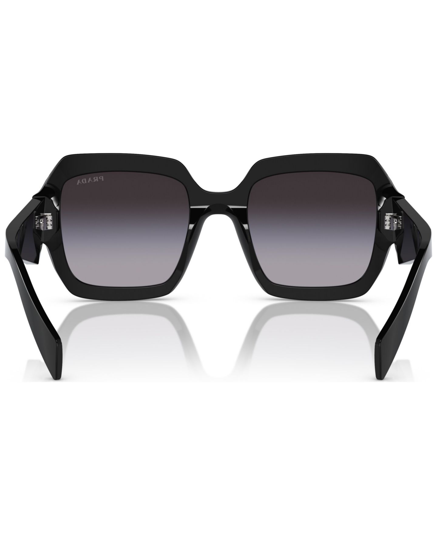 Женские солнцезащитные очки Prada Low Bridge Round Sunglasses, PR 28ZS, цвет: Чёрный — фото 4
