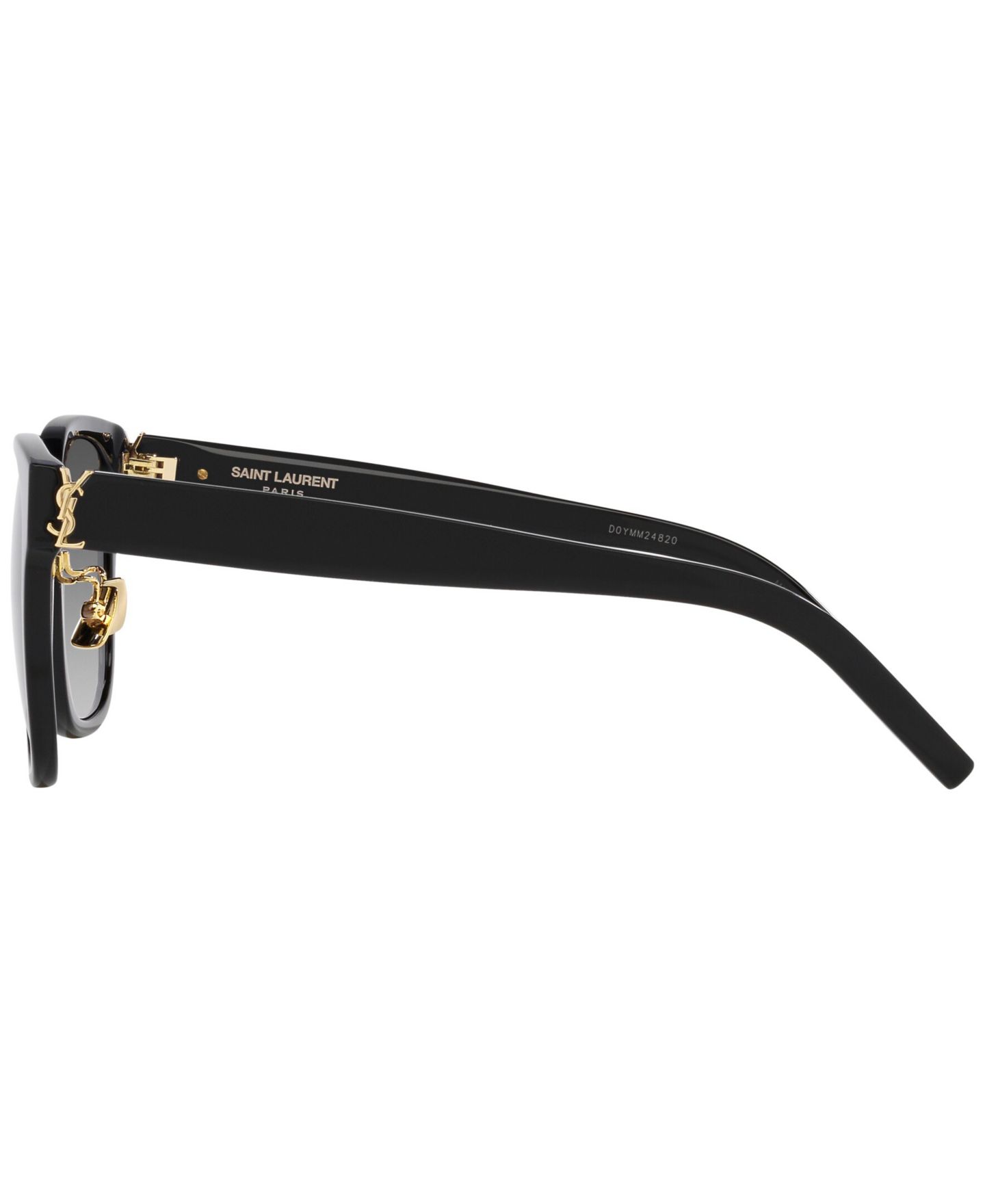 Женские солнцезащитные очки Saint Laurent Gradient Sunglasses, SL M105, цвет: Чёрный — фото 4