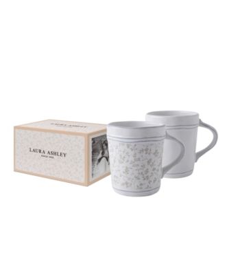 CLOSEOUT! Laura Ashley Artisan Set of 2 Mugs, Service for 2 - Macy's