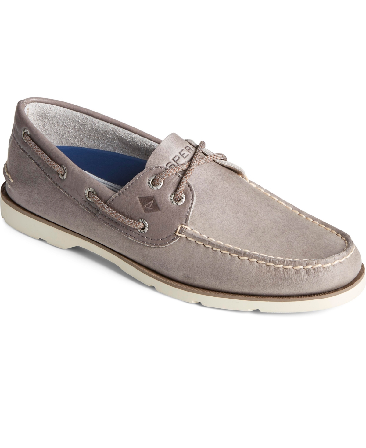 Sperry Men's Leeward 2-eye Cascade Slip-on Boat Shoes In Gray