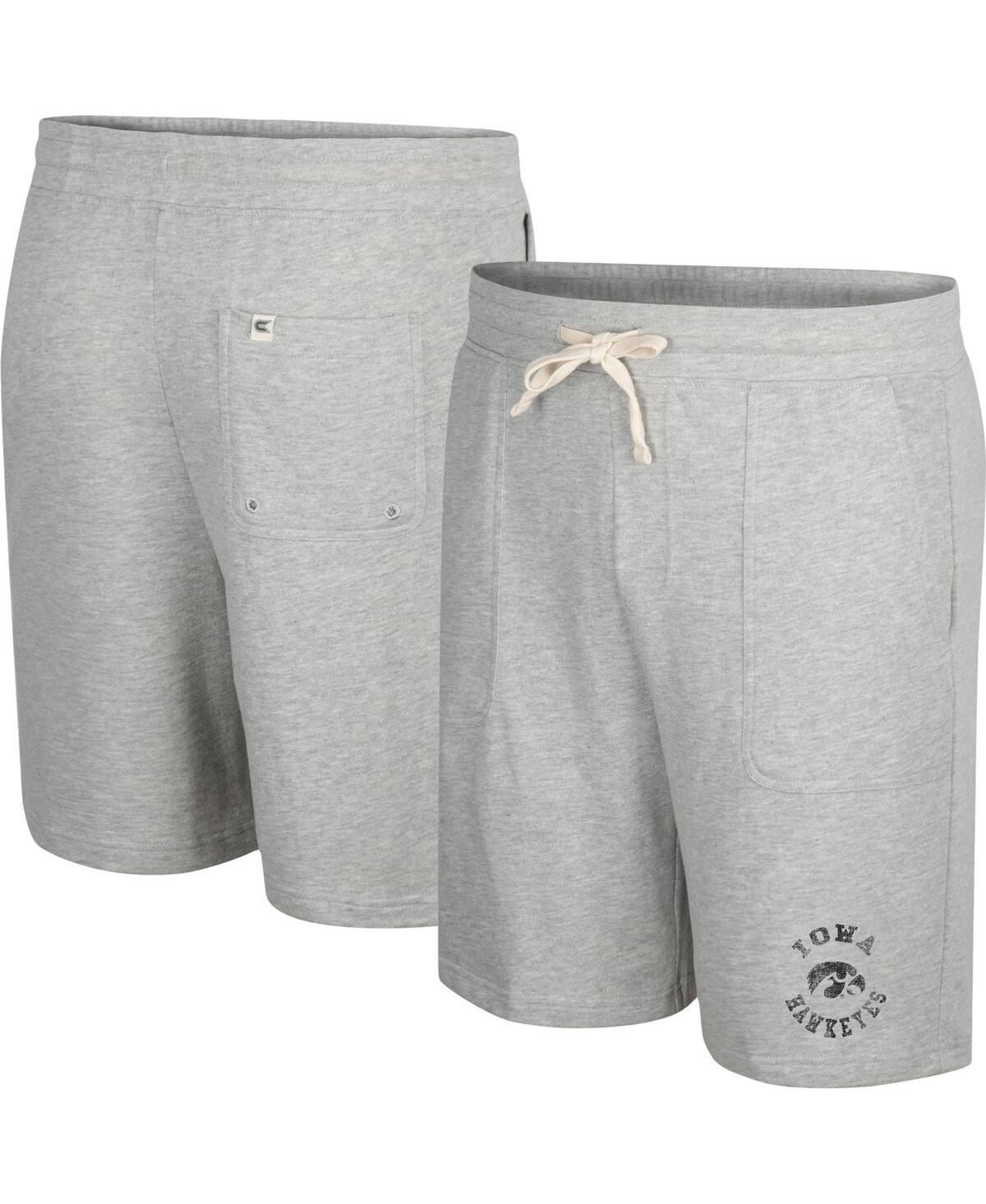 Men's Colosseum Heather Gray Iowa Hawkeyes Love To Hear This Terry Shorts - Heather Gray