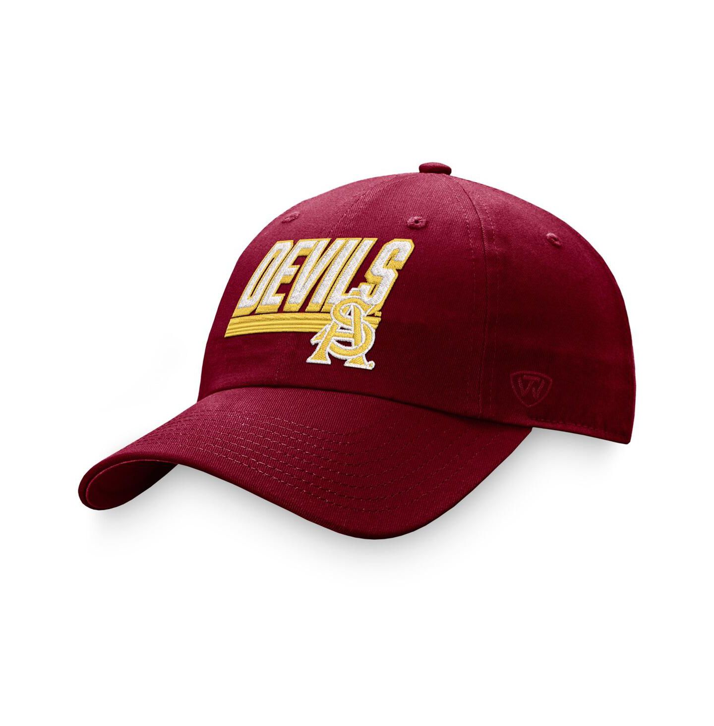 Мужская кепка Top of the World Maroon Arizona State Sun Devils Slice Adjustable Hat — фото 1