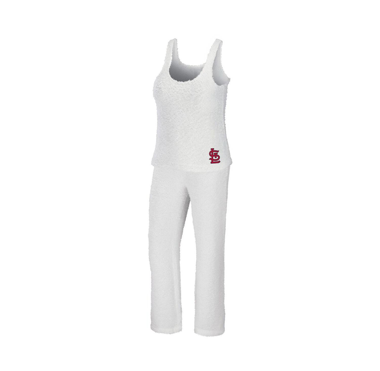Women's Cream St. Louis Cardinals Cozy Lounge Tank Top and Pants Set
