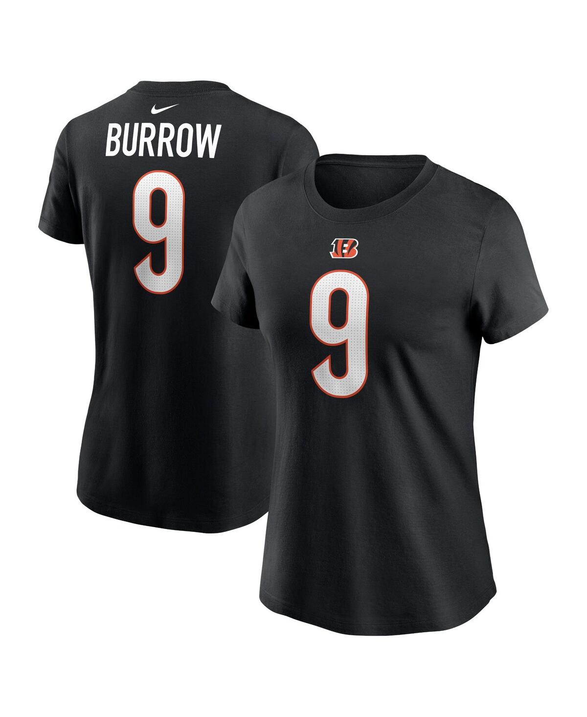 Nike Women's  Joe Burrow Black Cincinnati Bengals Player Name And Number T-shirt In Black