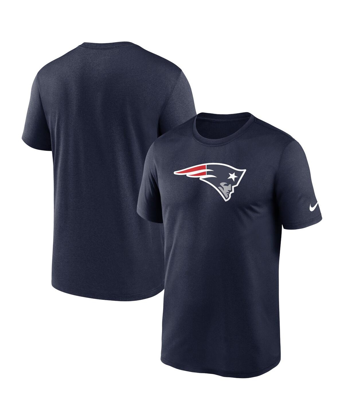 Nike Men's Big And Tall Navy New England Patriots Logo Essential Legend Performance T-shirt In Navy