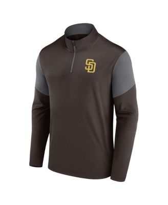 Men's Brown San Diego Padres Logo Quarter-Zip Top